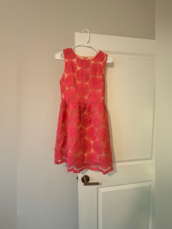 Ellison Dresses & Skirts - Ellison Coral Pink Floral Lace Midi Dress